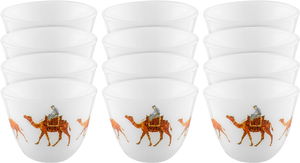 Al Saif Gallery Porcelain Arabic Coffee Cups Set, 12 Pieces - White product image