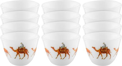 Al Saif Gallery Porcelain Arabic Coffee Cups Set, 12 Pieces - White product image 1