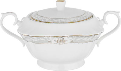 طقم سفرة بورسلان السيف غاليري، 65 قطعة، خطوط ذهبية - ابيض product image 2