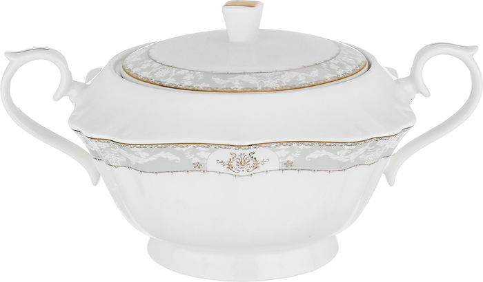 طقم سفرة بورسلان السيف غاليري، 65 قطعة، خطوط ذهبية - ابيض product image 2