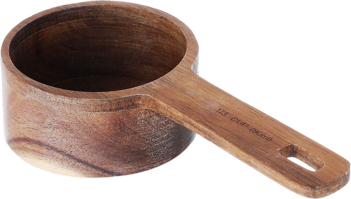Al Saif Gallery Wooden Measuring Cups Set, 60/80/125/250 ml, 4 Pieces - Brown product image 3