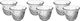Al Saif Gallery Max Arabic coffee cups set, golden line, 6 pieces - transparent product image 1