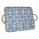 Al Saif Gallery Iron Serving Toferia, 39x32x2 cm, rectangle, blue-white pattern product image 2