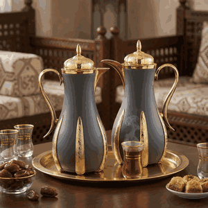 طقم ترامس سنا السيف غاليري، قطعتين، 1/1 لتر، حافظة داخلية زجاج حراري - رمادي غامق product image 2