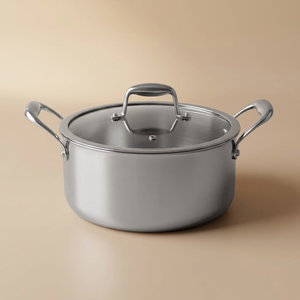Mr. Cook Casserole Titan Stainless Steel Aluminum, 28Cm, Glass Lid - Silver product image