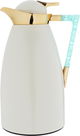 Al Saif Gallery Maha thermos set, two pieces, 1 liter, thermal glass inner shell, steel outer shell - pearl product image 4