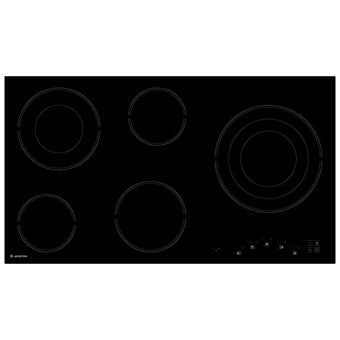 Ariston Hr9020B  Vitro Electric Ceramic Cooker, 5 Burners, 9 Heat Levels, 8600 Watt, 90 X 60 Cm- Black product image 1