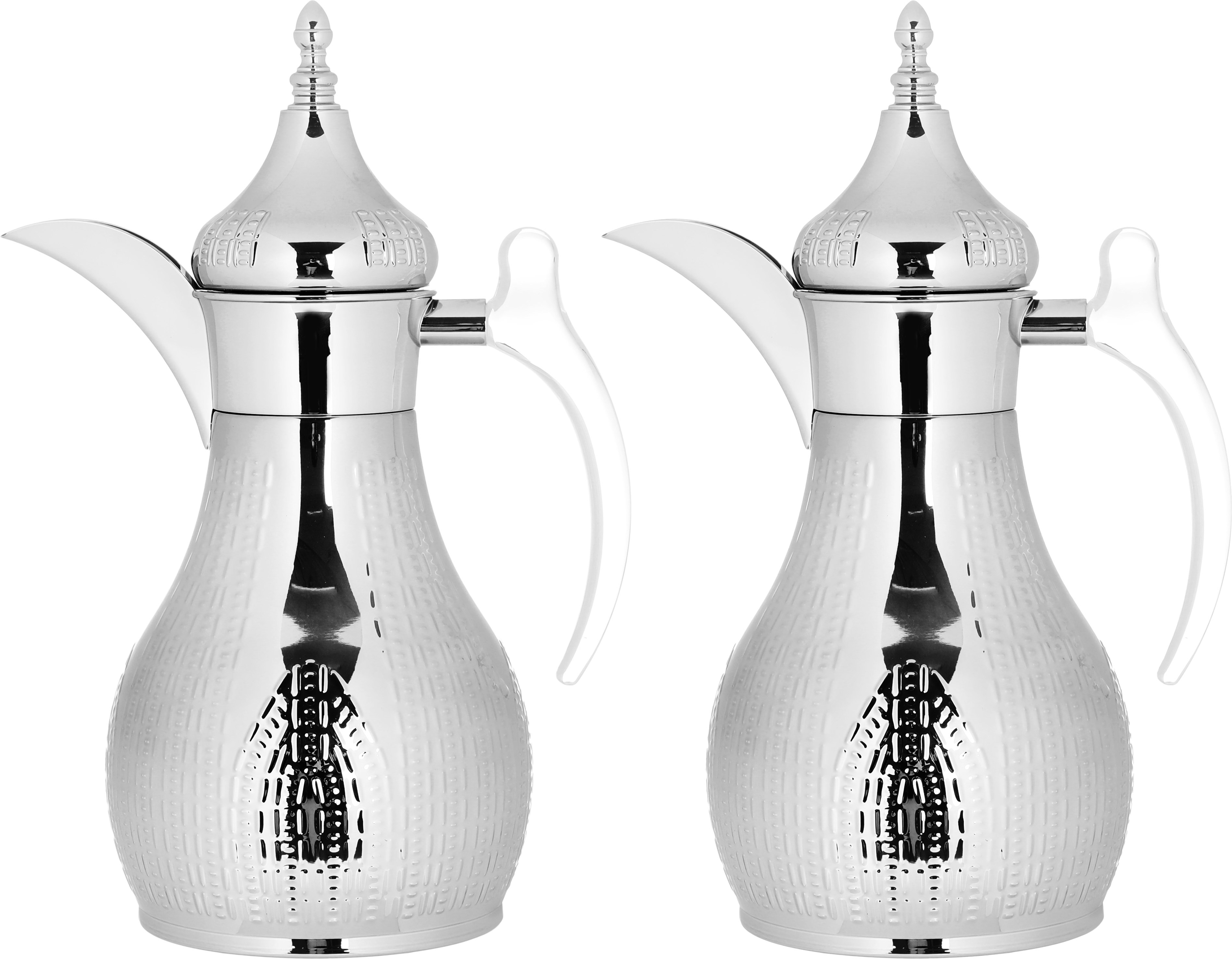 Al Saif Gallery Haila Thermos set, 1.2/1.2 litres, two pieces, steel inner case, steel outer case - silver product image 1