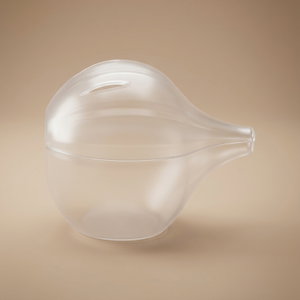 Al Saif Gallery mini plastic garlic container, with lid - white product image