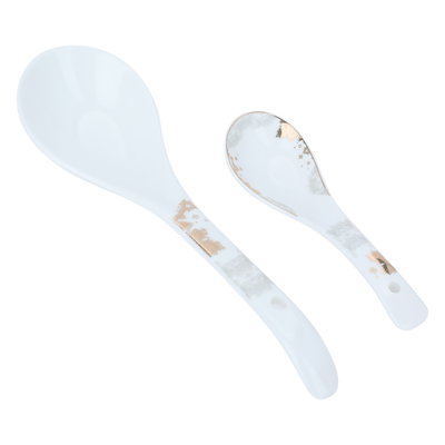طقم سفرة بورسلان السيف غاليري، منقوش ذهبي، 65 قطعة - أبيض product image 7