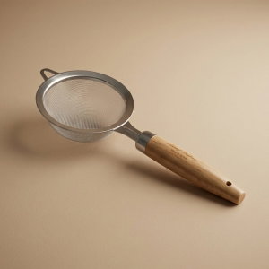 مصفاة استيل يد خشبي السيف غاليري، 9 سم - فضي product image