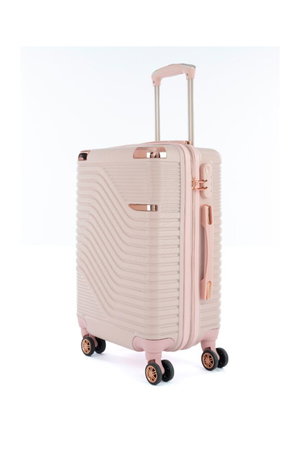 طقم شنط سفر ABS ليمرا، 5 مقاسات، 4 عجلات، زاويه 360 درجة، LMA-1475 - وردي product image 2