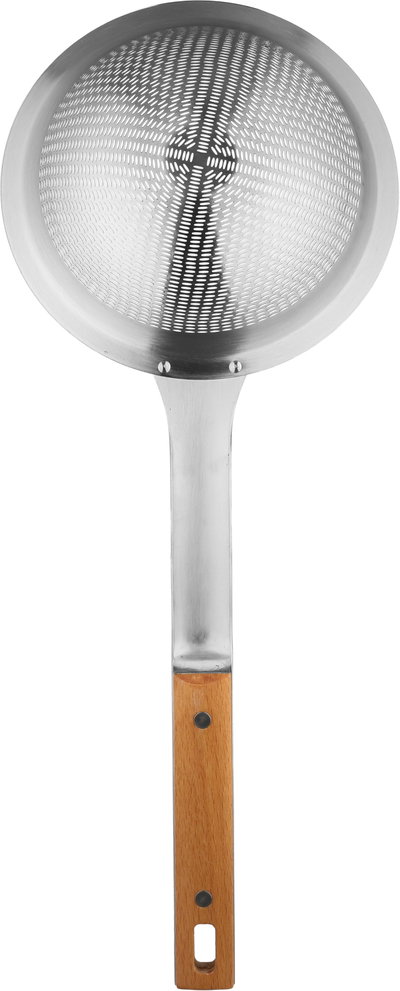 Safa Stainless Steel Food Strainer, 14x37 cm - Wood Grain Silver product image 2