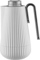 Glory Sumo Thermos, 1 liter, nickel handle, glass interior, push-button - light gray, glossy black product image 2