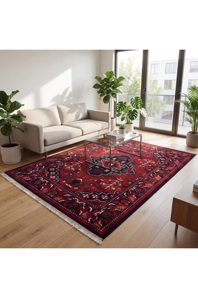 سجادة بوليستر سجادتي، 160×230 سم، نقشة نيسابور - أحمر product image 2