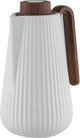 Glory Sumo Thermos, 1 liter, wooden handle, glass interior, pusher - white wooden product image 4
