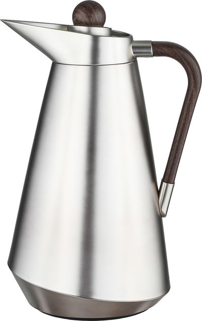 طقم ترامس طريف السيف غاليري، 1/0.7 لتر، حافظة داخلية زجاج، يد خشبي غامق، غطاء ضغاط - فضي product image 2