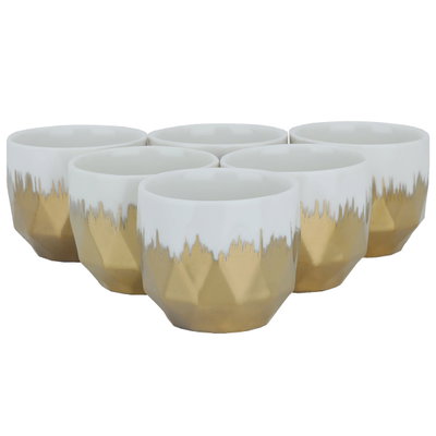 طقم فناجين قهوة عربي بورسلان السيف غاليري، 6 قطع - ابيض product image 1