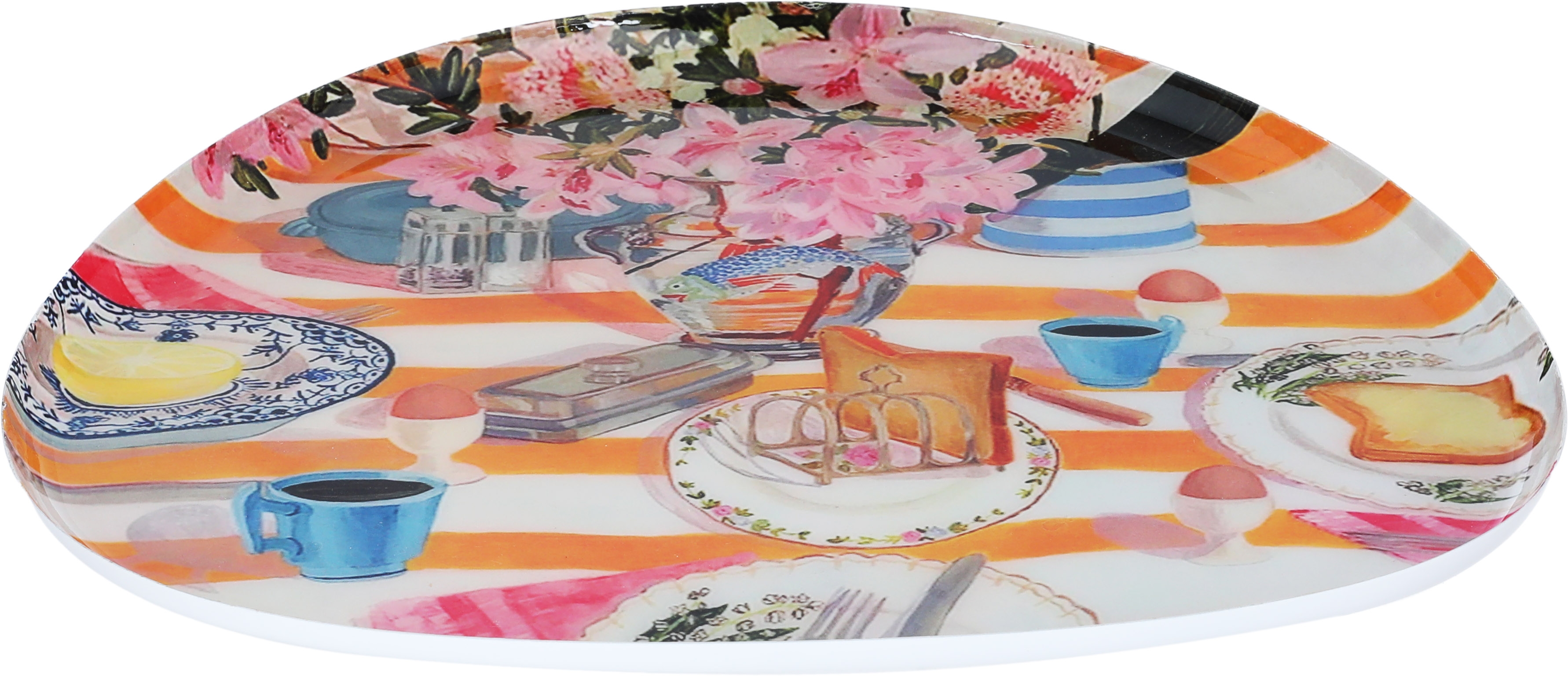 Al Saif Gallery steel serving plate, 1 x 22.5 x 31.5 cm - multi-colored product image