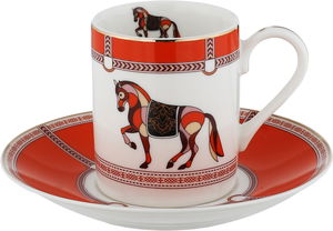 Al Saif Gallery Turkish Porcelain Coffee Cup Set, 12 Pieces, Saucers - Multicolor product image 2