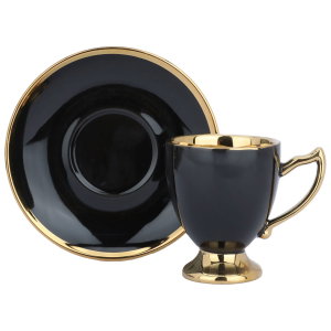 طقم فناجين قهوة بورسلان السيف غاليري، 12 قطعة - اسود product image 2