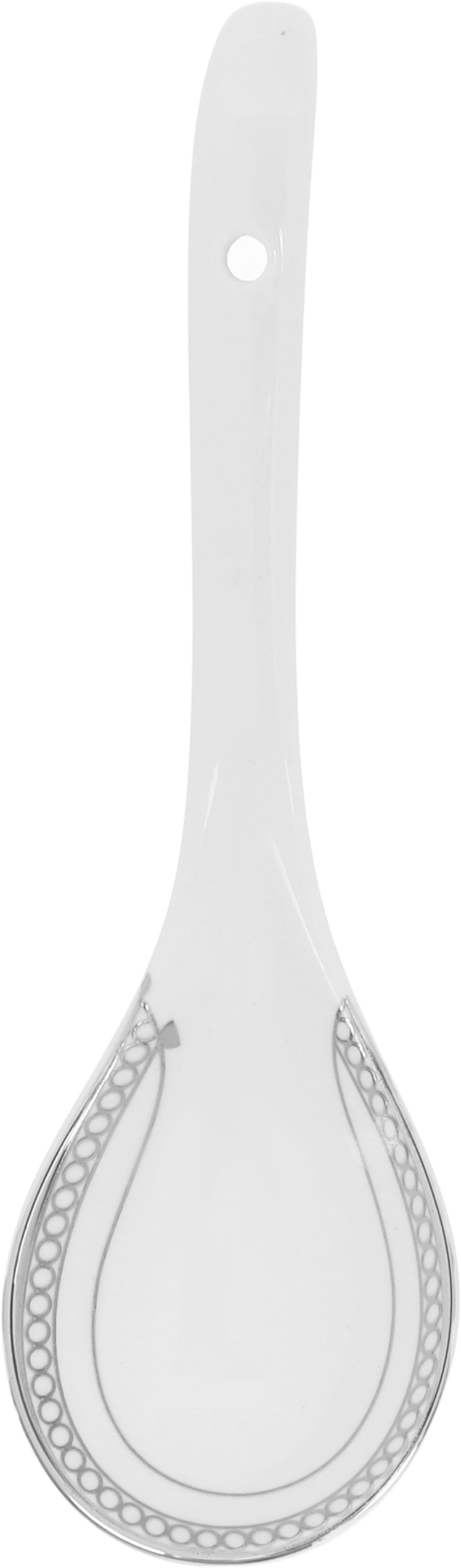 طقم سفرة بورسلان ريدج، 110 قطعة - ابيض فضي product image 8
