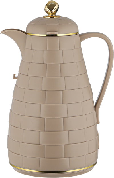 طقم ترامس لالوزا، 1 / 1 لتر، 2 قطعة، حافظة داخلية زجاج، غطاء ضغاط - بيج ذهبي product image 3