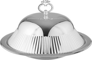 Al Saif Gallery Gozi Steel Serving Tray, 40x40x16 cm - Silver product image