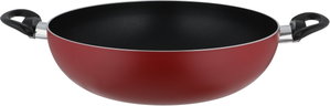 Mr.Cook Deep Teflon Frying Pan, 32 cm, Two Black Handles - Red product image 2