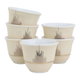 Al Saif Gallery porcelain Arabic coffee cups set, golden pattern, 12 pieces - light beige product image 2