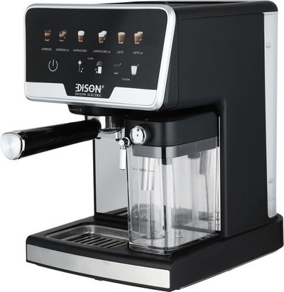 صانعة قهوة موكا برو إديسون، 1280-1530 واط، 1.7 لتر، تحكم باللمس، ست برامج، قوة تبخير الحليب 15 بار، CMP1006-Gs - أسود فضي product image 4