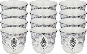 طقم فناجين قهوة سعودي بورسلان السيف غاليري، 12 قطعة - متعدد الألوان product image