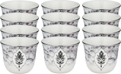 طقم فناجين قهوة سعودي بورسلان السيف غاليري، 12 قطعة - متعدد الألوان product image 1