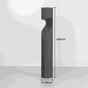 Norco Aluminum Glass Garden Post, IP65 Standard, GU10 Base, 60x10 cm - Black product image 2