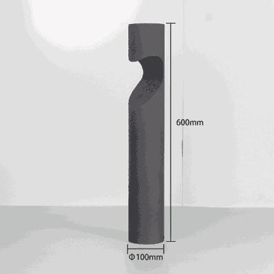 Norco Aluminum Glass Garden Post, IP65 Standard, GU10 Base, 60x10 cm - Black product image 2