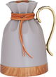 Everest Balqis Thermos, 1 liter, golden handle, wooden base, thermal glass inner shell, plastic outer shell - Cappuccino product image 1