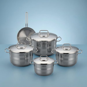طقم قدور استيل استرا2 كوركماز، 9 قطع - فضي product image