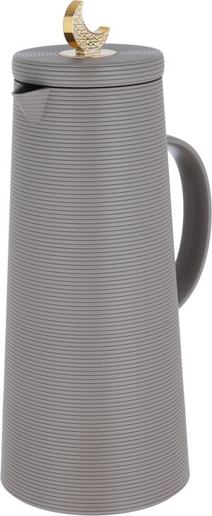 Al Saif Gallery Royal 8 thermos crescent lid, 1 liter, glass inner container, plastic outer shell - Cappuccino product image 3
