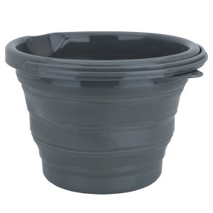 Al Saif Gallery gray plastic bucket, collapsible - grey product image 2