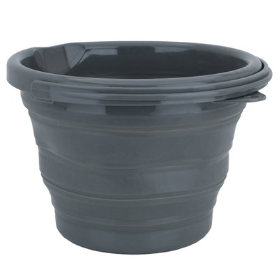 Al Saif Gallery gray plastic bucket, collapsible - grey product image 2