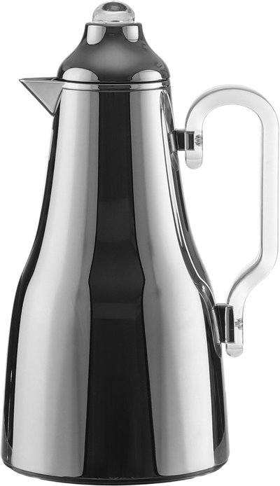 Al Saif Gallery Abq Thermos Set, 1/0.7 Liter, Glass Inner Material, 3 Pieces, Tufriya, Transparent Handle - Black Transparent product image 3