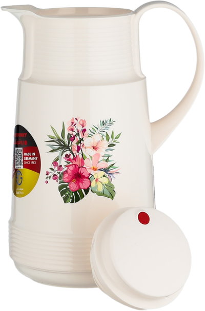 ترمس روتبونكت، 1 لتر، حافظة داخلية زجاج، هيكل خارجي بلاستيك - كريمي product image 5