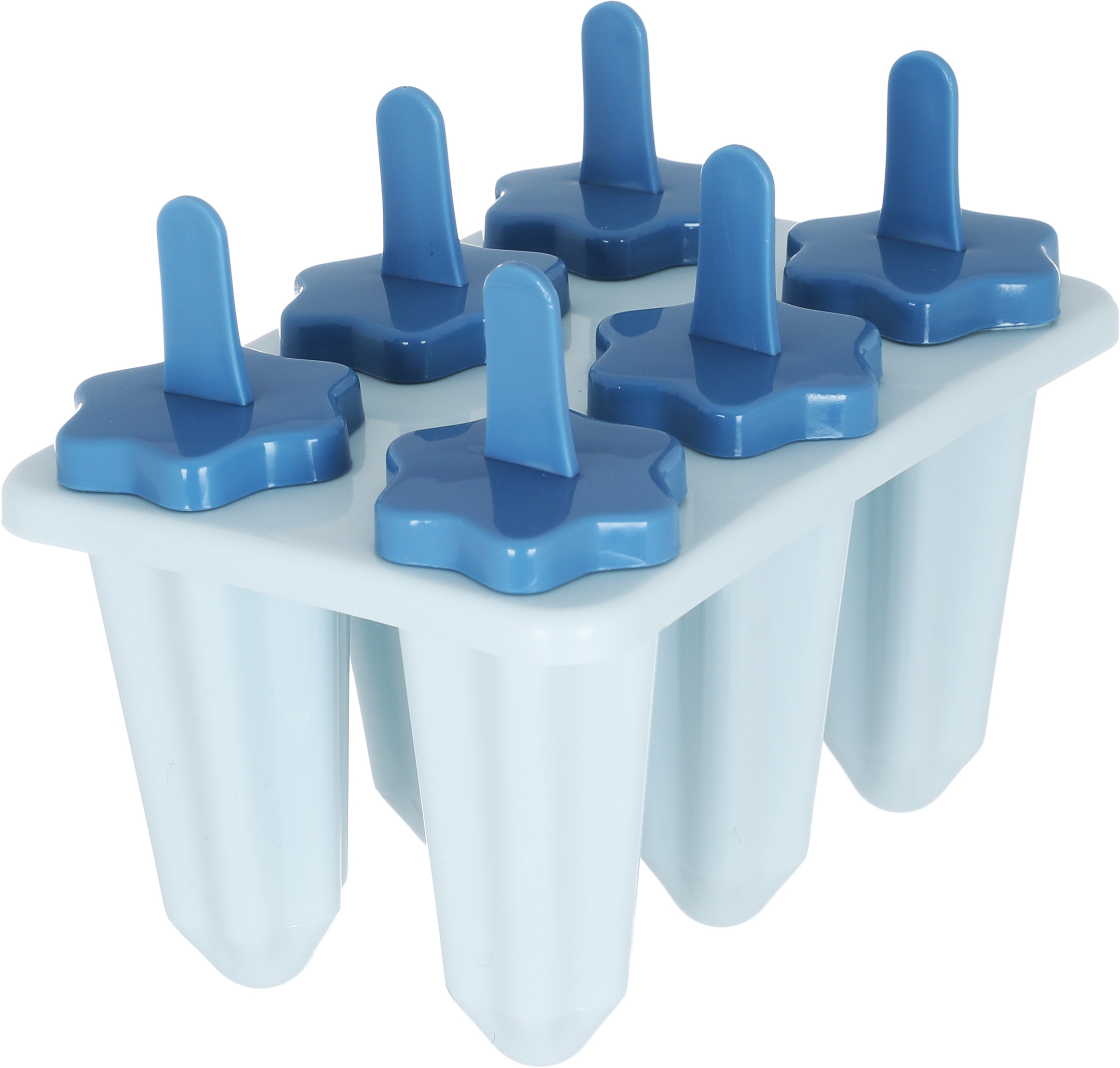 saif so Plastic Ice Cream Mold, 13.5 x 11.5 x 17.5 cm, 6 Pieces - Light Blue product image 1