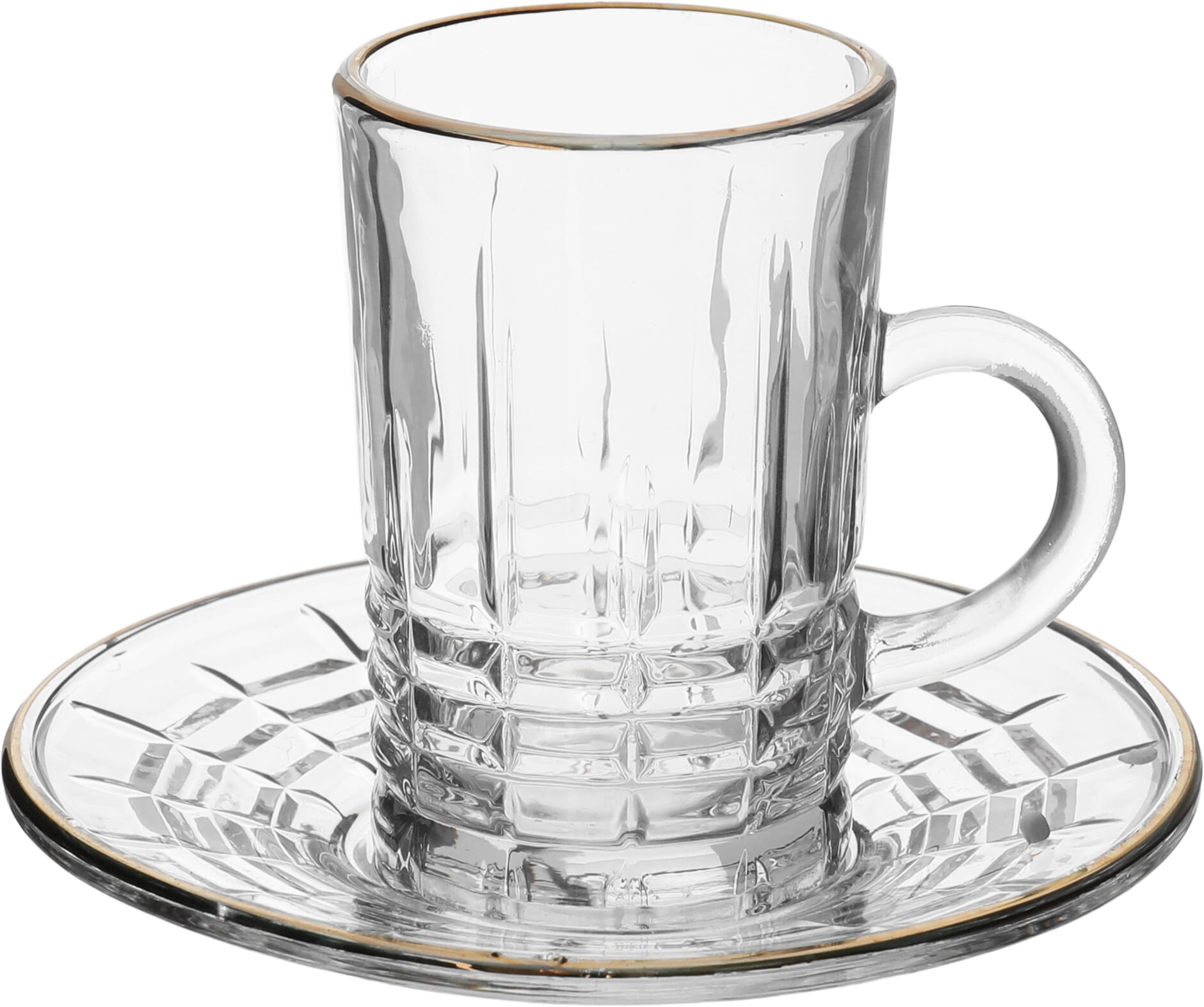 طقم تقديم شاي وقهوة زجاج ماكس جلاس، 26 قطعة، حواف ذهبي - شفاف product image 2
