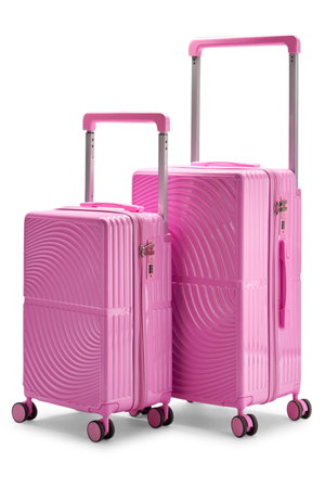 طقم شنط سفر بولي كربونات ليمرا، 20 24 بوصة، 4 عجلات، بزاوية 360 درجة، OT-9006 - وردي product image 2