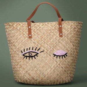 شنطة ترامس خوص السيف غاليري، 46×30 سم - بيج product image