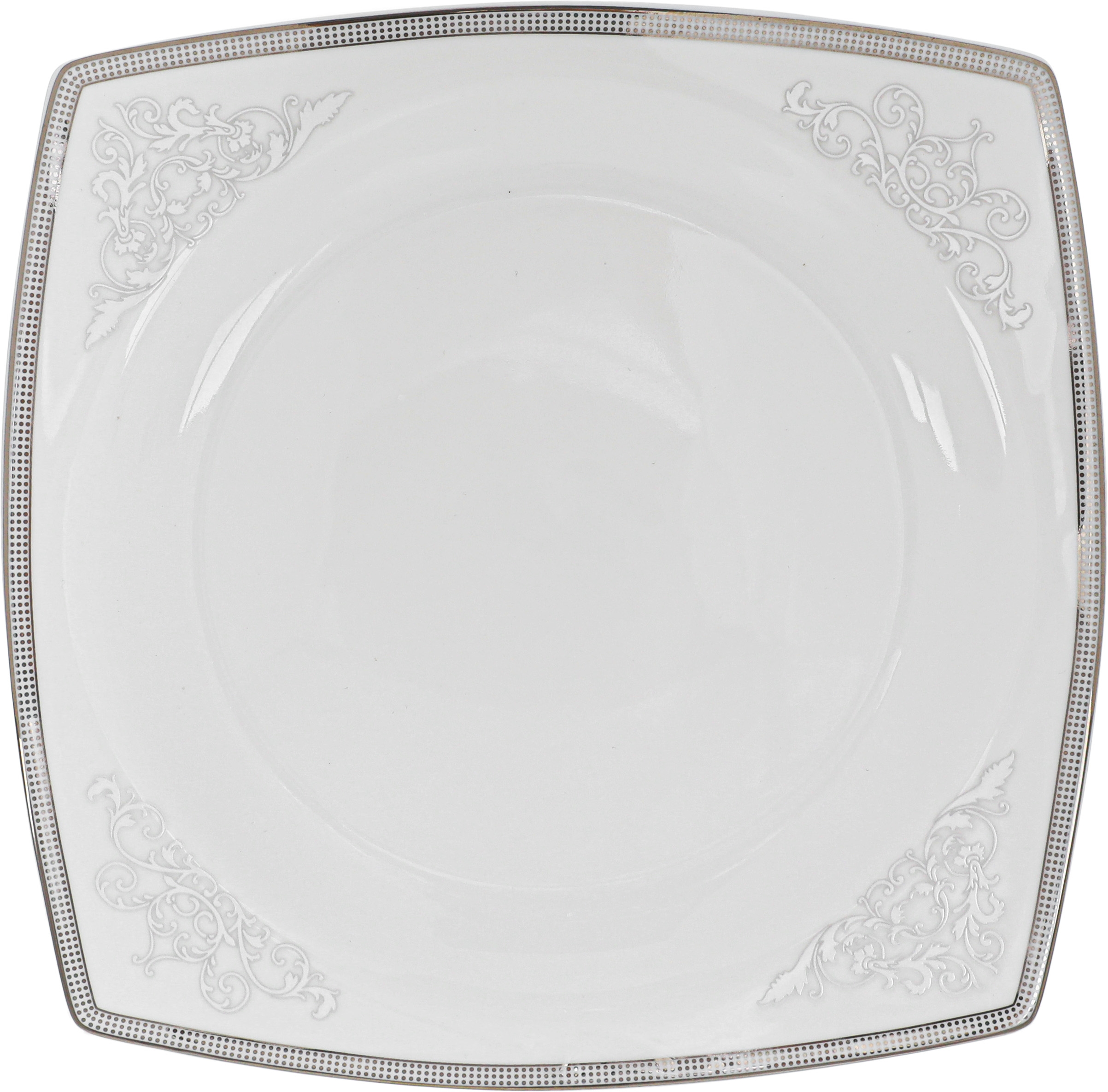 طقم سفرة بورسلان دانيا، 77 قطعة - ابيض فضي product image 16