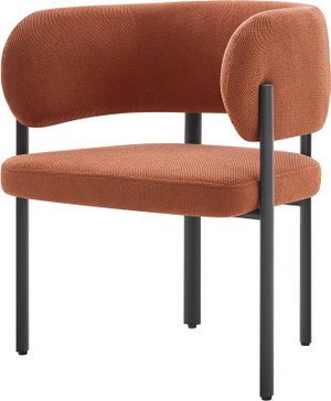 كرسي مودرن حديد ضد الصداء، 75×56×58 سم، قماش شانيل - برتقالي product image