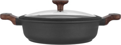 Robust Granite and Aluminum Cookware Set with Glass Lid, 9 Pieces - Black product image 9