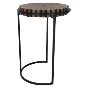 Al Saif Gallery wood table, round, base - black product image
